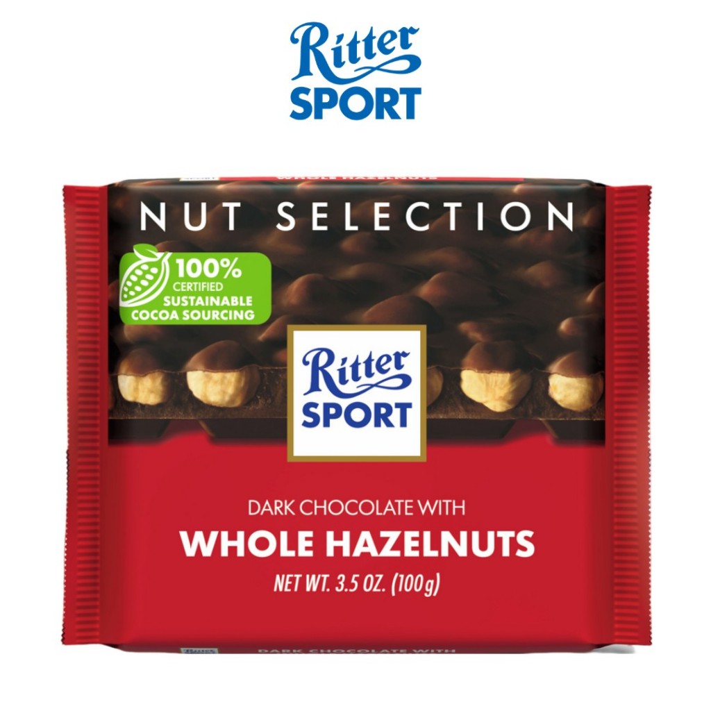 

Ritter Sport Dark Whole Hazelnuts 100gr Chocolate Original Coklat