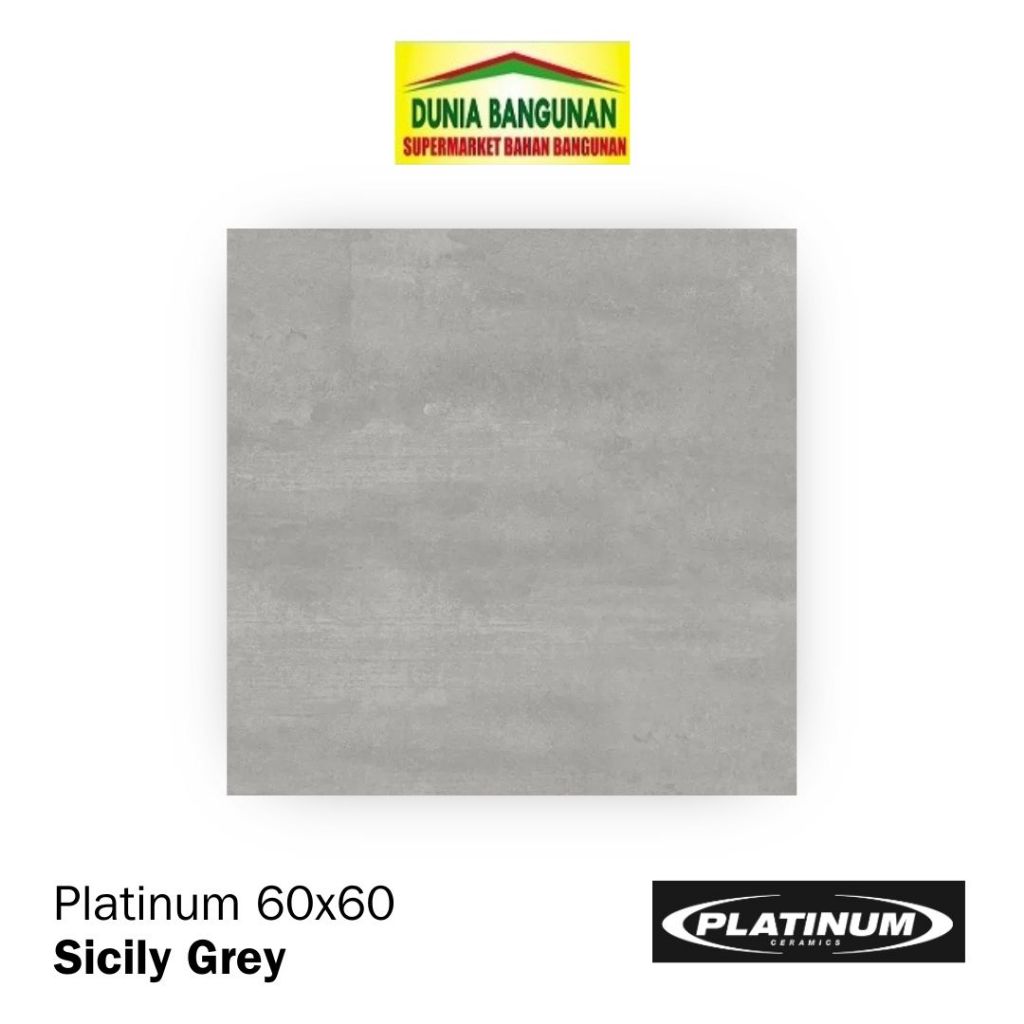 Keramik 60x60 Platinum Sicily Grey Keramik Lantai Keset Matt Abu