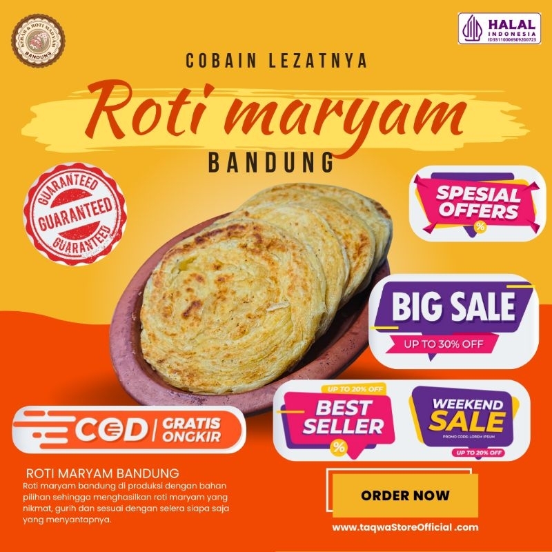 

Roti maryam bandung original isi 5 pcs harga grosir