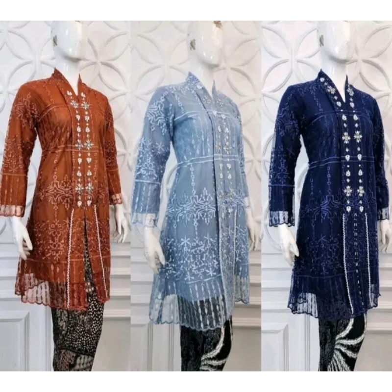 Kebaya Kartini Tunik Payet / Kebaya Tille Payet / Kebaya Tunik Payet Modern / Kebaya Payet Elegan / 