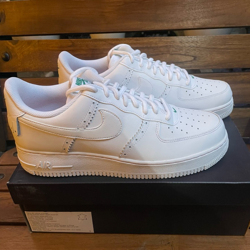 ORIGINAL NIKE AIR FORCE 1 '07 LV8 ND2 WHITE PUTIH SIZE 10.5 44.5 SEPATU SNEAKERS SEPATU CASUAL PRIA 
