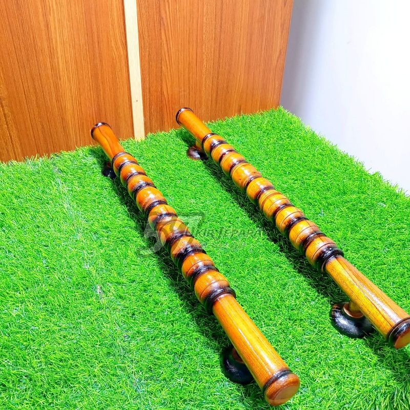 Handle Gagang Tarikan Pintu Rumah Panjang Motif Bundar Bahan Kayu Jati Murah Berkualitas (M 33)