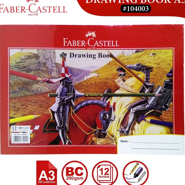 

Garansi Aman BUKU GAMBAR A3 FABER CASTELL DRAWING BOOK KERTAS LUKIS TEBAL 2 GSM