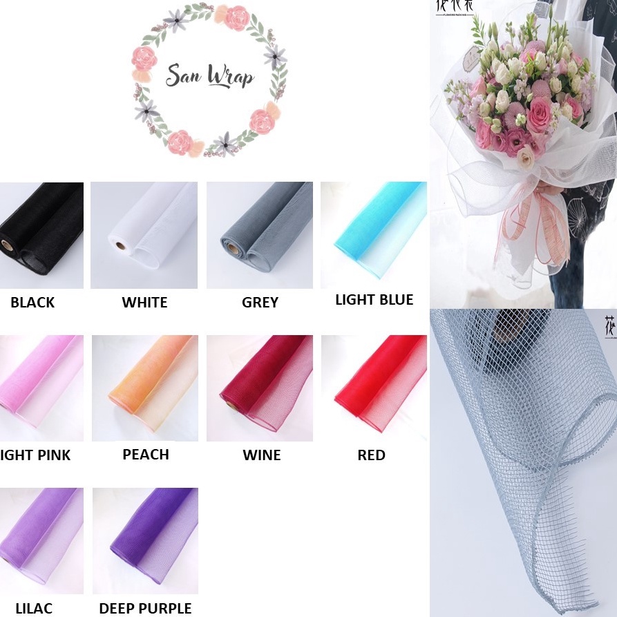 

Big Sale Polynet Mesh Roll Tile Jaring Flower Wrapping Paper Polynet KOREA Florist Supply
