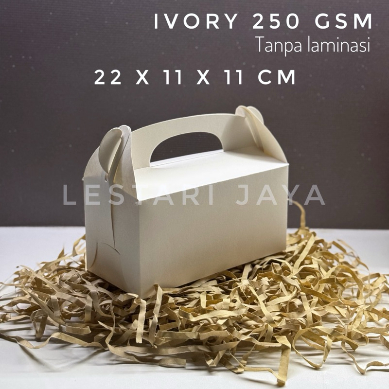 

Gable Box Ivory 22x11x11 cm Gable Box Jinjing Box Hampers Box Snack Souvenir