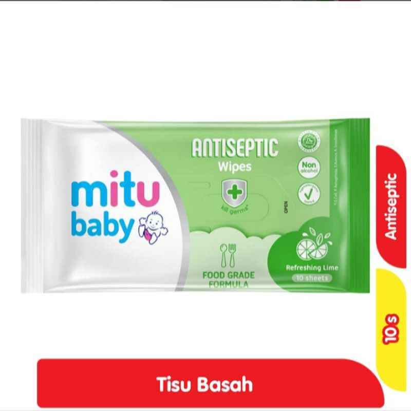 MITU BABY TISU BASAH ANTISEPTIK 10S