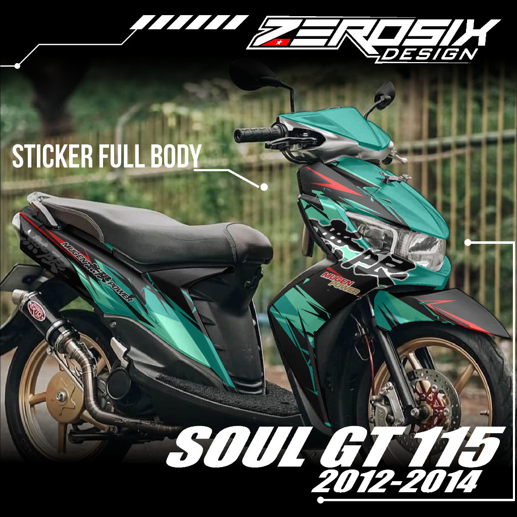 (COD) Decal Sticker Motor Mio SOUL GT 115 2012 2013 2014 2015 Full Body Stiker Racing SOUL GT Mugen