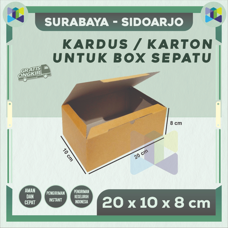 

Kardus Packing Sepatu 20 x 10 x 8 / Box packing / Karton Packing