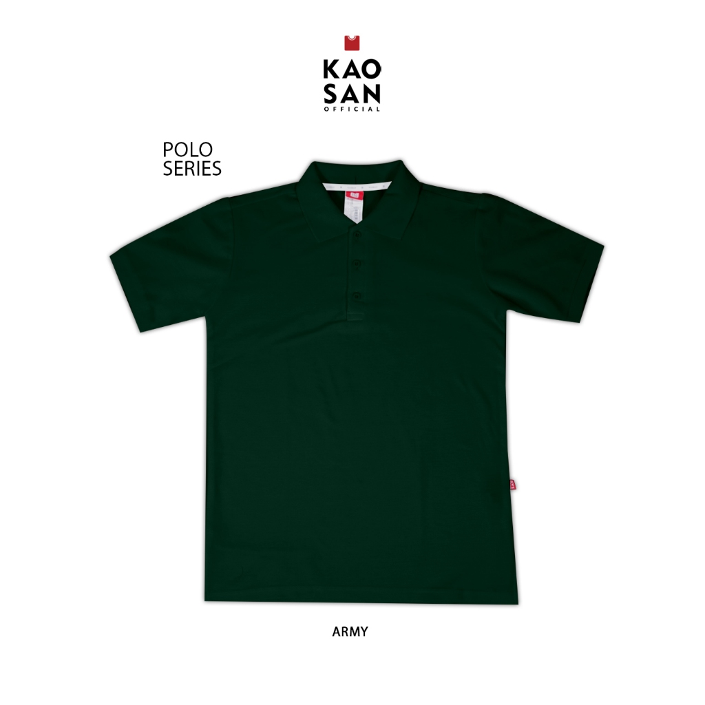 POLO SHIRT HIJAU ARMY - KAOS POLO SHIRT UNISEX - KAOSAN OFFICIAL