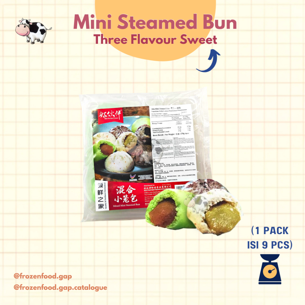 

MINI STEAMED BUN THREE FLAVOUR | FROZENFOODGAP