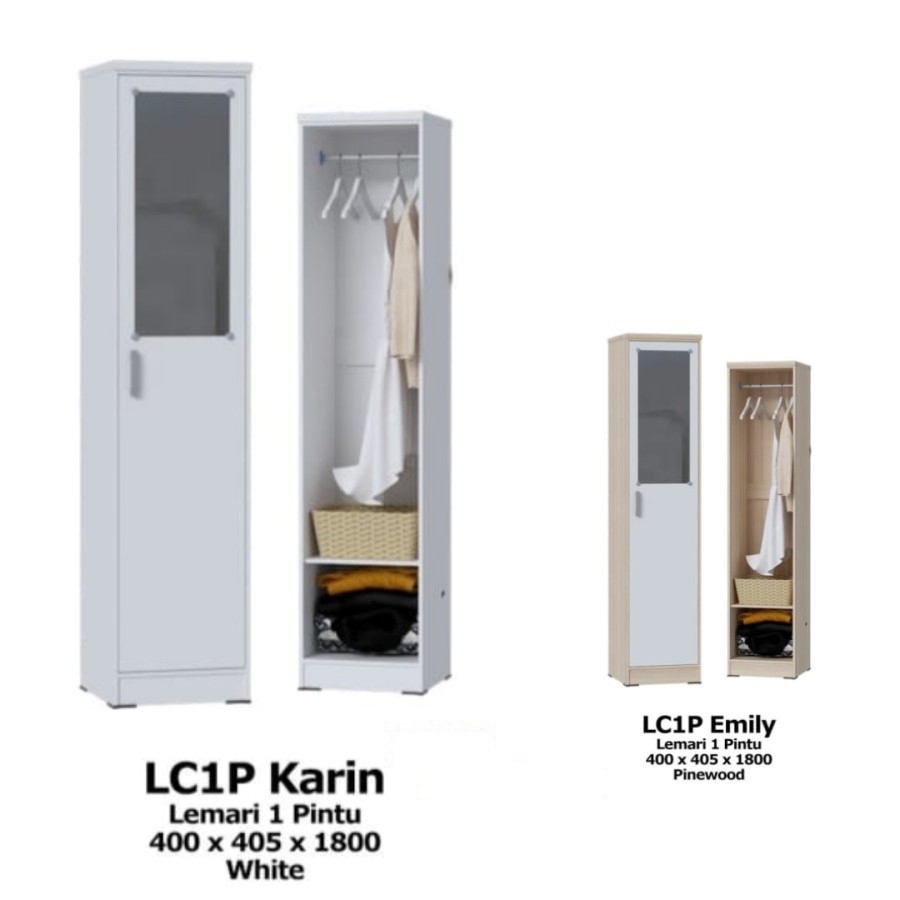 Lemari baju 1 pintu lemari pakaian 1 pintu lemari kosan lemari murah