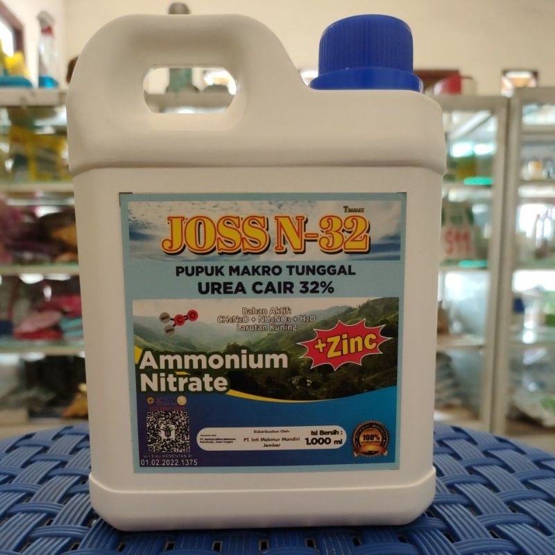 Pupuk Urea Cair Joss N-32 pupuk tunggal urea cair 32% dengan tambahan zinc