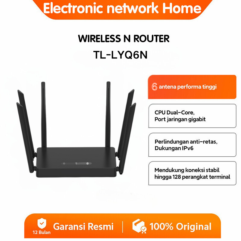 Electronic network Home Router wifi TL-LYQ6N | 4 Antena | 6 Antena Omnidirectional | modem wifi 4g a