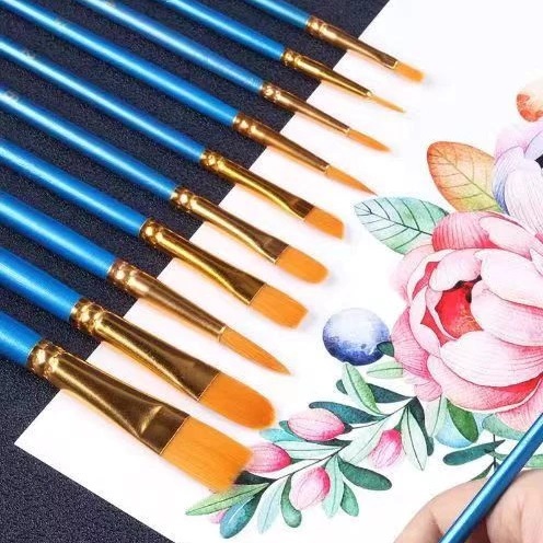 

1 SET 10PCS KUAS LUKIS / SET KUAS MELUKIS CAT AIR, ACRYLYC DLL / PAINTING BRUSH FS