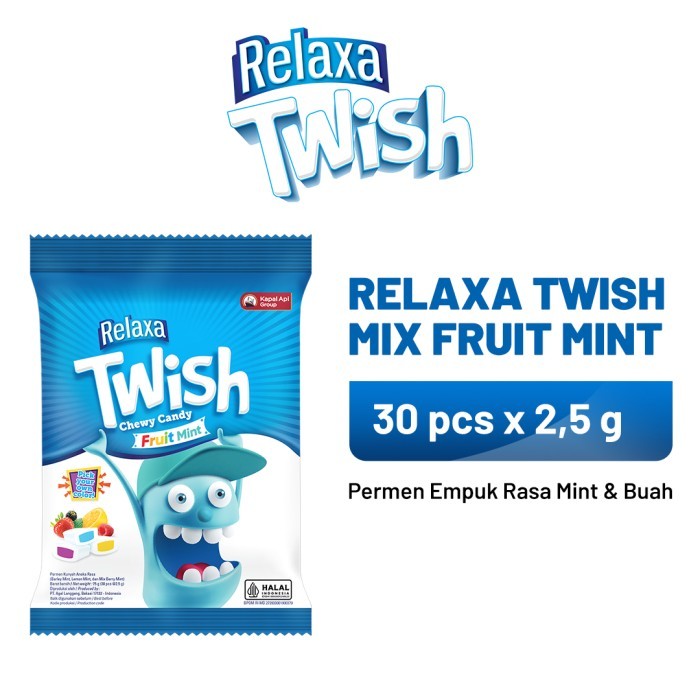 

Relaxa Twish Chewy Candy Mix Fruit Mint 75 gram