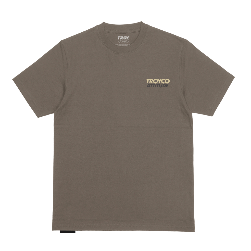 Troy Company Tshirt Maple Brown Attitude - Kaos Lengan Pendek Kaos Coklat MTD 2850