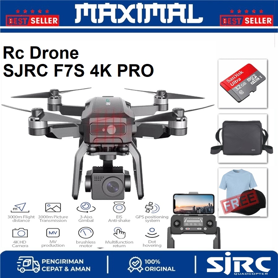 DRONE SJRC F7 BEYONDSKY SPECIAL EDITION GPS 3KM 3-AXIS GIMBAL 4K