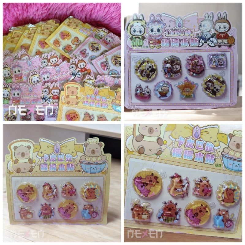 

sticker air labubu/capybara, sticker 3D, sticker labubu,sticker capybara, sticker anak,stciker lucu