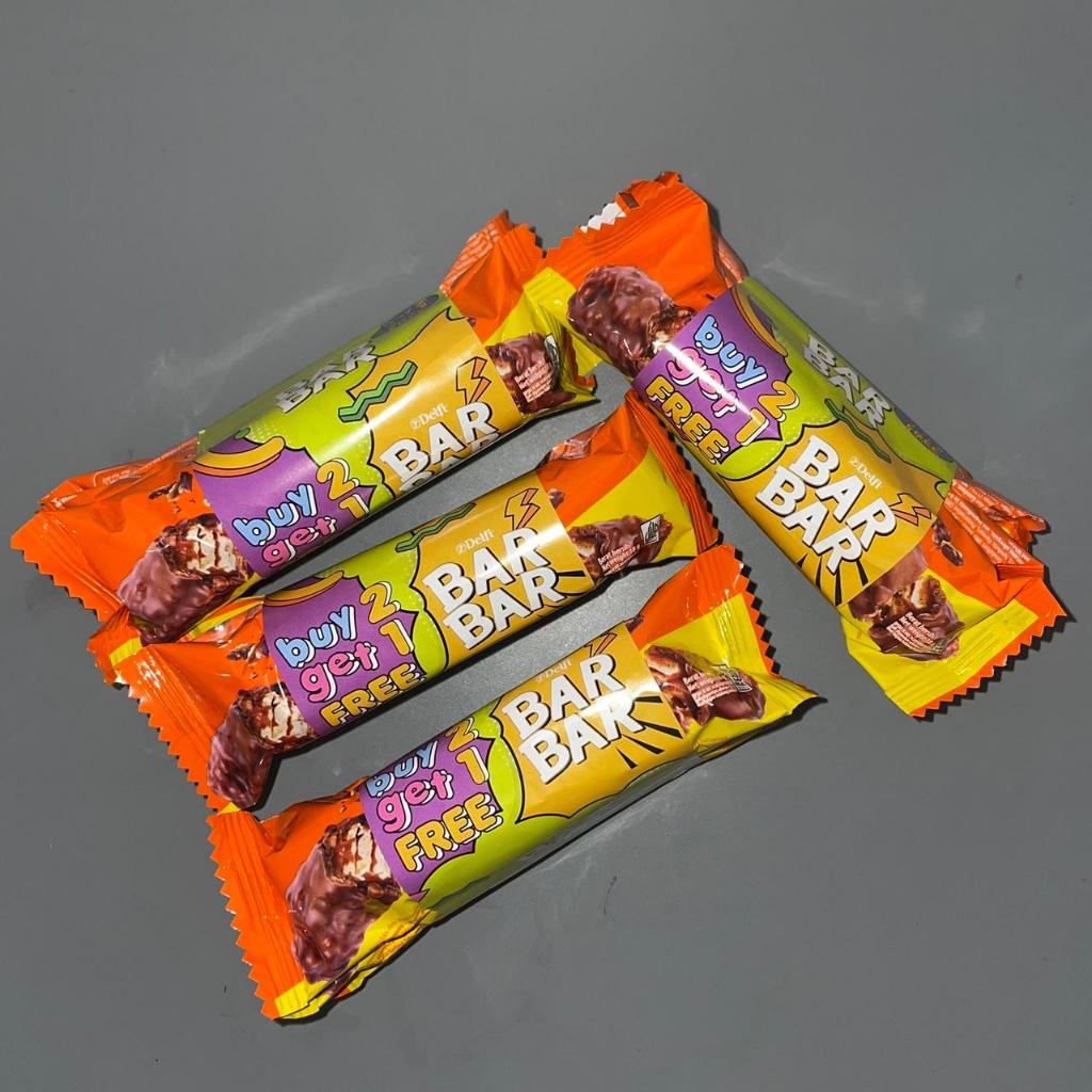 

DELFI BAR BAR 18 GR BUY 2 GET 1 (1 BUNDLE) WAFER COKELAT KRIM VANILLA SALUT KARAMEL DAN RICE CRISPY COKLAT