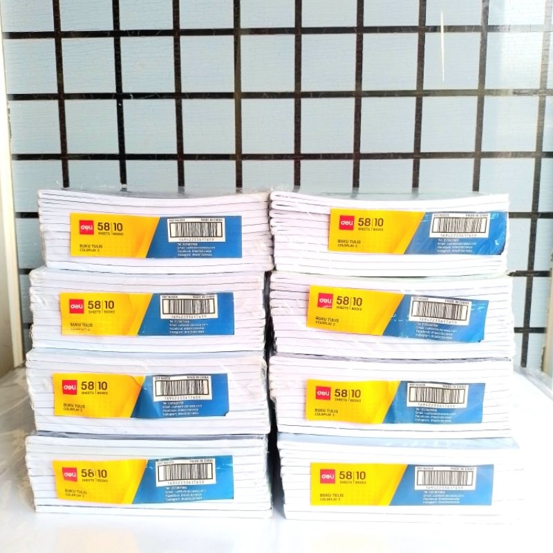 

Buku Tulis Deli 58 Lembar ( Pak 10 Buku ) [ Orinal ]