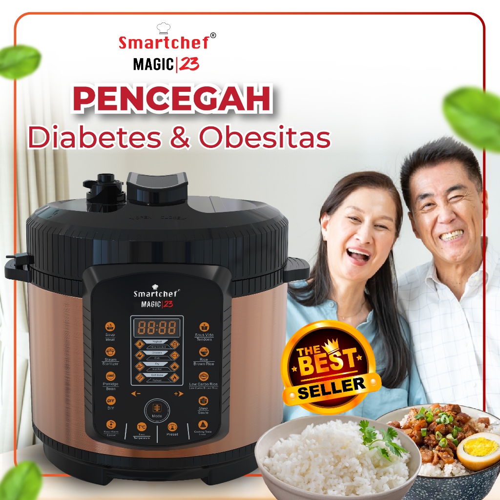 Smart Chef low carbo Rice cooker presto listrik pressure cooker slow cooker Low sugar cegah Obesitas