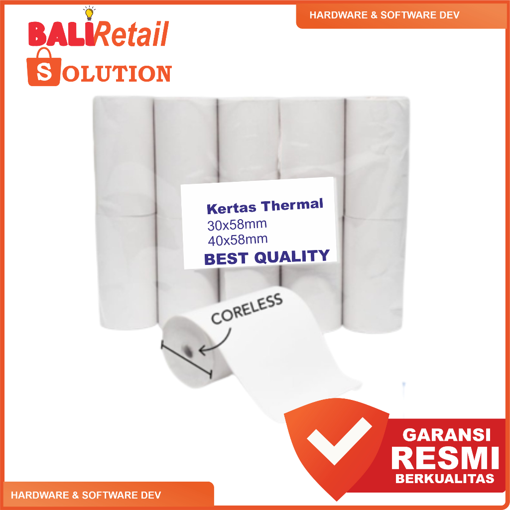 

Kertas Thermal Ukuran 57/58mm Continouse Untuk Nota