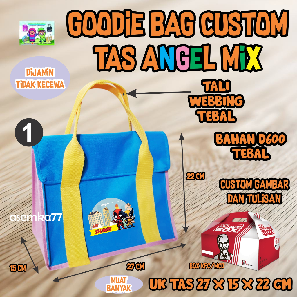 

❤️asemka77❤️TAS GOODIE BAG ULTAH ANGEL MIX WARNA