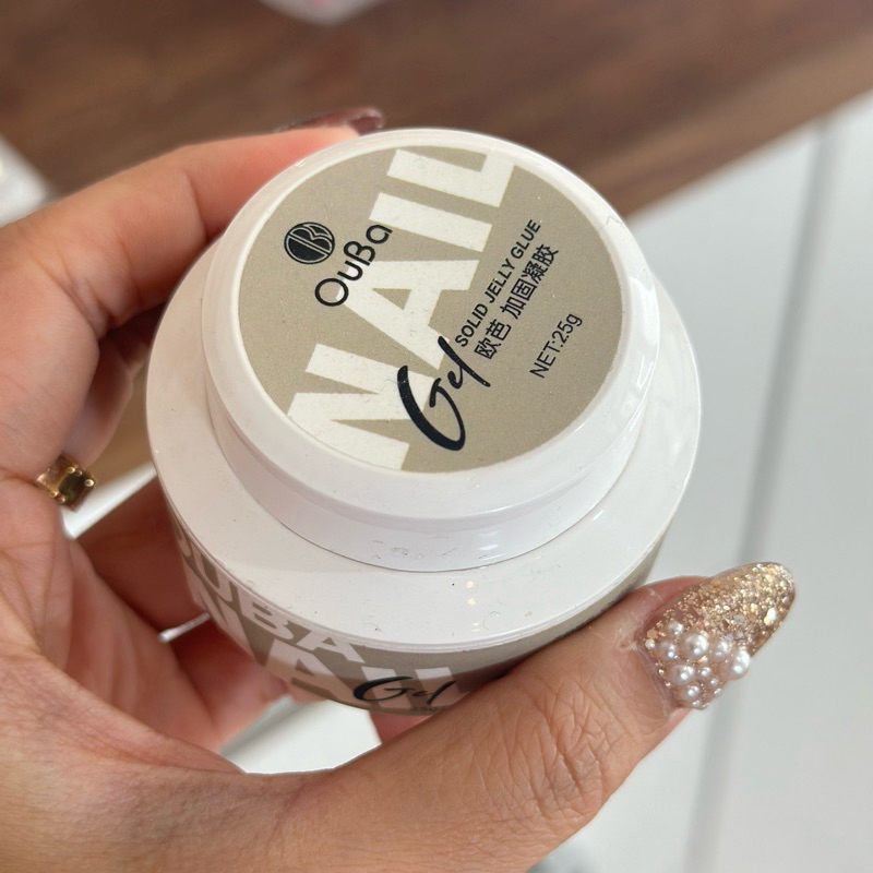 OUBA TRANSPARANT GEL GLUE 25G OUBOLI GEL EMBOS UNTUK DESAIN KERANG NAIL ART