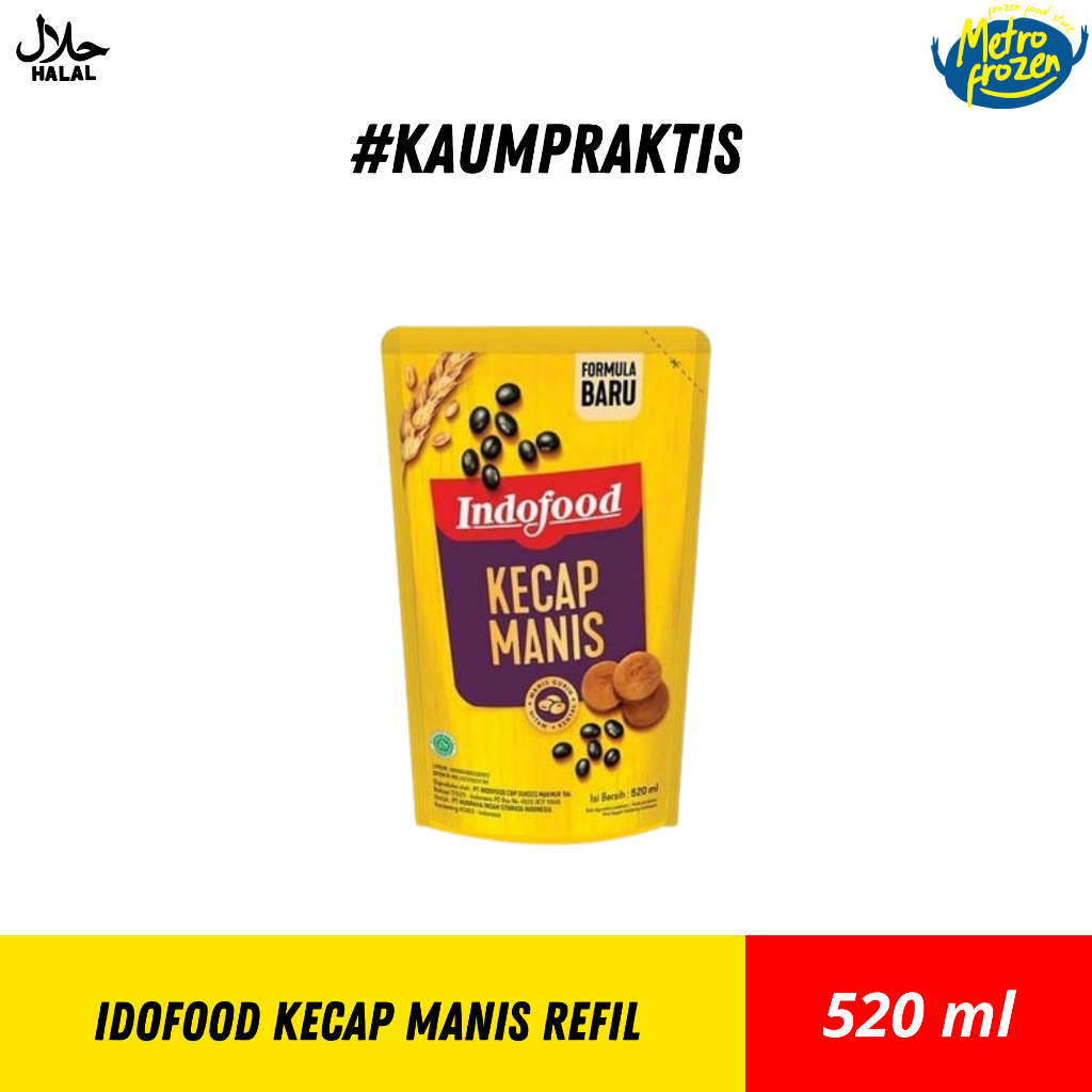 

Grosir Indofood Kecap Manis Refiil 520ml