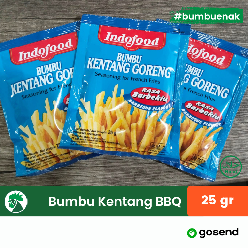 

Indofood Bumbu Kentang Goreng Rasa Barbekiu | Bumbu Kentang Goreng BBQ