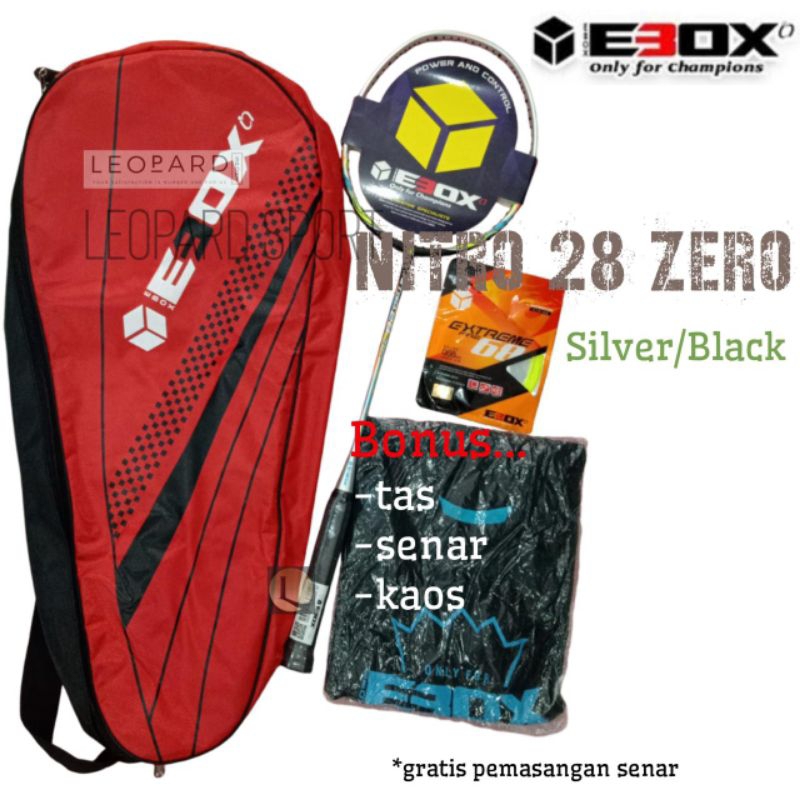 Raket Badminton Ebox Nitro 28 Zero Silver / Black