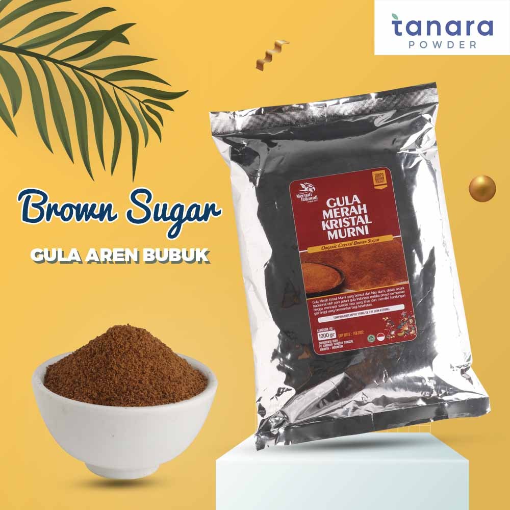 

Bubuk Gula Aren Organik 1kg - Brown Sugar Kristal - Tanara Powder