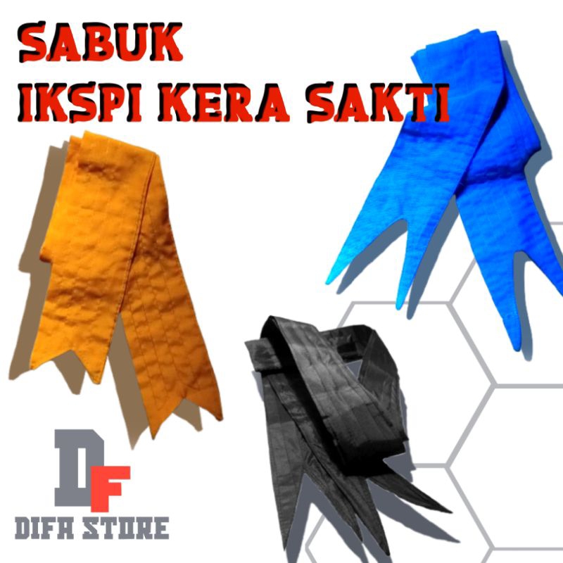 Sabuk IKSPI KERA SAKTI DUPLIKAT Biru,Kuning,Hitam Polos kain Drill