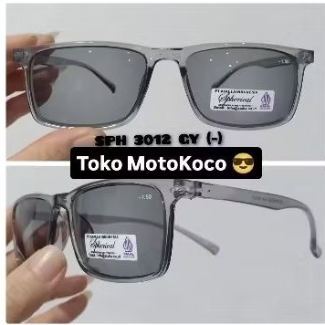 Kaca mata minus ,sph 3012 GY rabun jauh warna frame n lensa grey tersedia ukuran minus/-50 s/d -400 