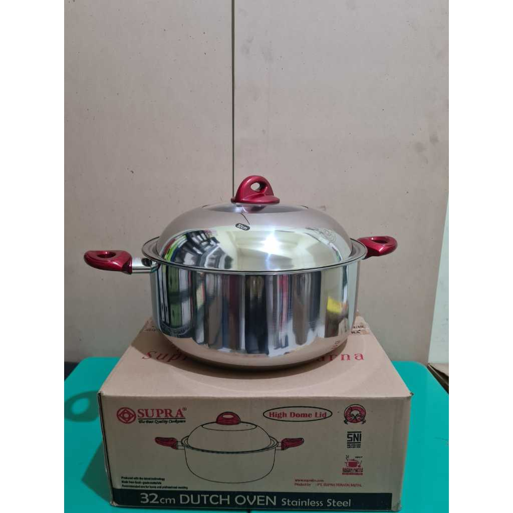 Supra Dutch Oven 32 cm High Dome Lid / Panci Stainless Steel 32 cm Dome Lid Supra