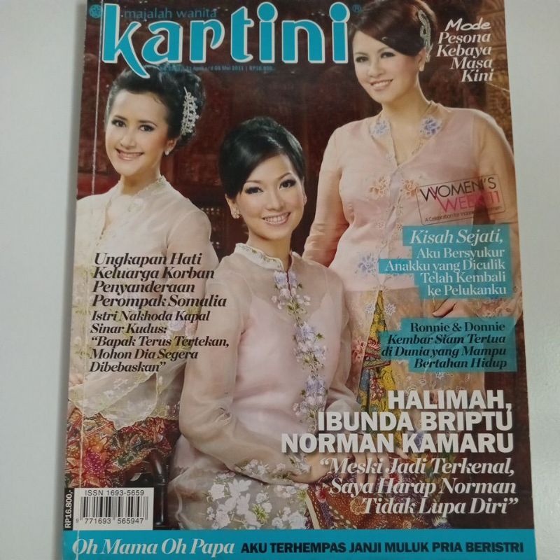 Majalah Kartini Tahun 2011 Cover Nola Widi Cynthia