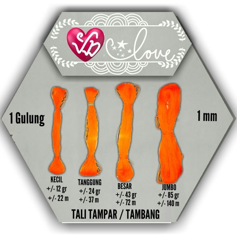

(Gulungan Besar) Tali Tampar Seagull 1 mm Tali Tukang Gulungan Sea Gull