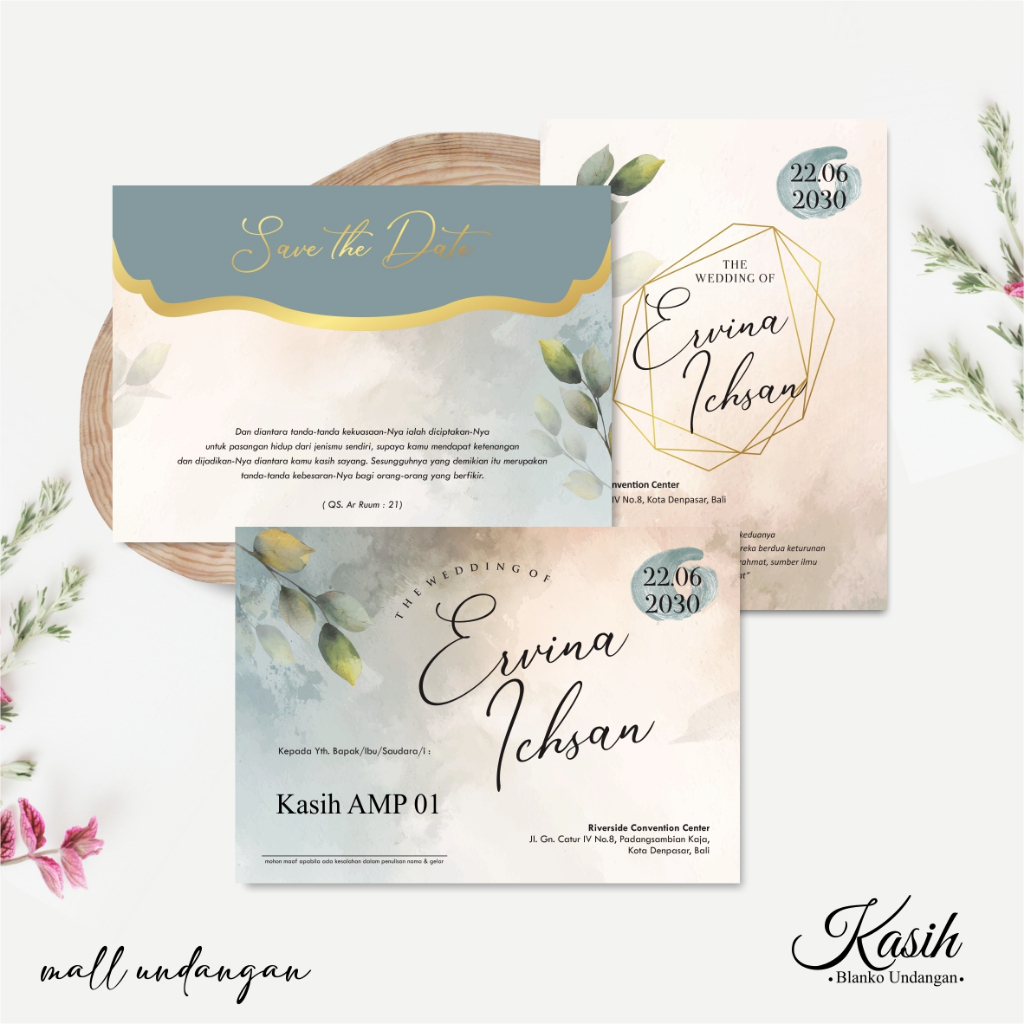 BLANGKO UNDANGAN NIKAH KASIH AMPLOP ELEGANT - BLANKO UNDANGAN KOSONGAN KASIH AMP 01