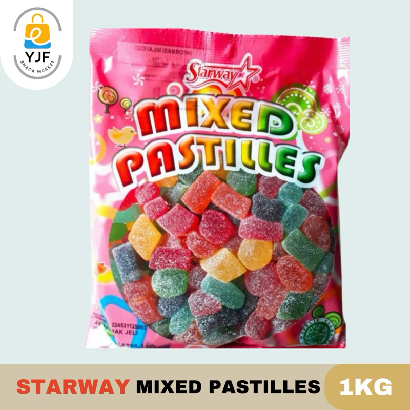 

Starway Waisun Mixed Pastiles Jelly Candy / Permen Jeli / Yupi / Permen Malaysia - 1kg