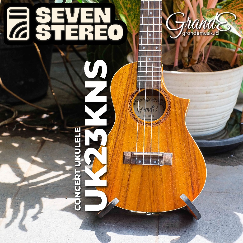 Grande UK23 Electric Concert Cutaway Ukulele elektrik