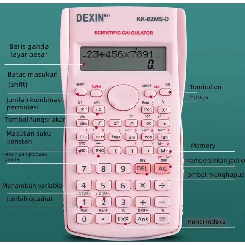 

Kalkulator scientific kalkulator akuntansi 240 Fungsi Kalkulasi calkulator sains Alat tulis untuk pembelajaran siswa warna random