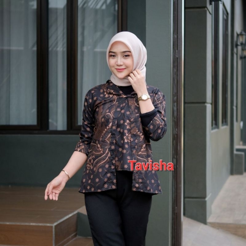 BAJU BATIK WANITA MODERN MONALISA GENES M,L,XL,XXL asli PEKALONGAN