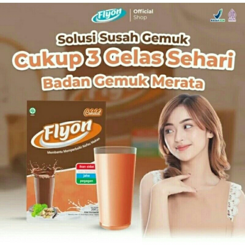 

Flyon COKLAT Susu Penggemuk Badan Dan Penambah Nafsu Makan Original BPOM