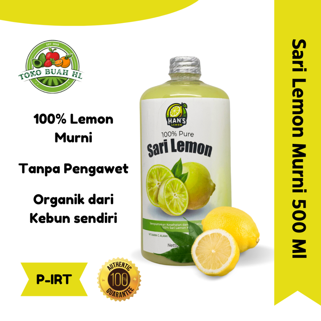 

Sari Lemon Murni 500 ML - Cocok Untuk Diet