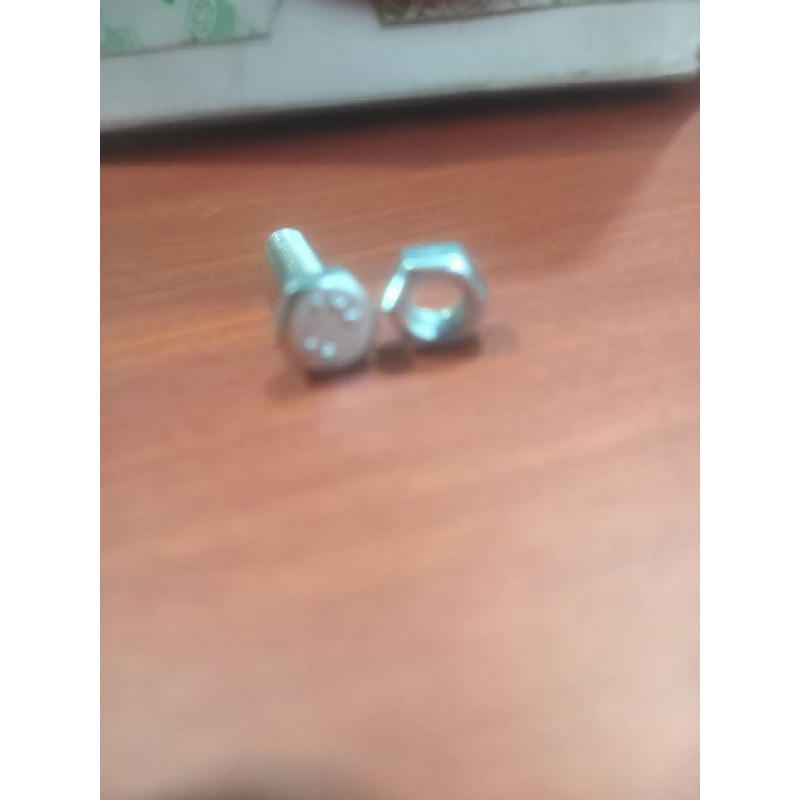 per 10 pcs/  baut 8 panjang 2cm / baut mur putih m5 x 20mm kunci 8
