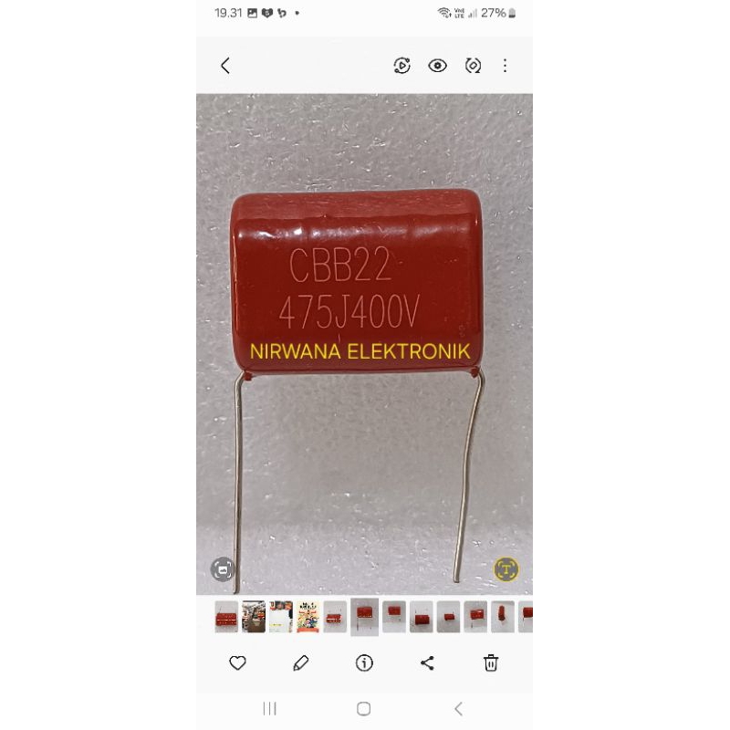 KAPASITOR 475J 400V KAPASITOR MILAR 475J 400V BESAR