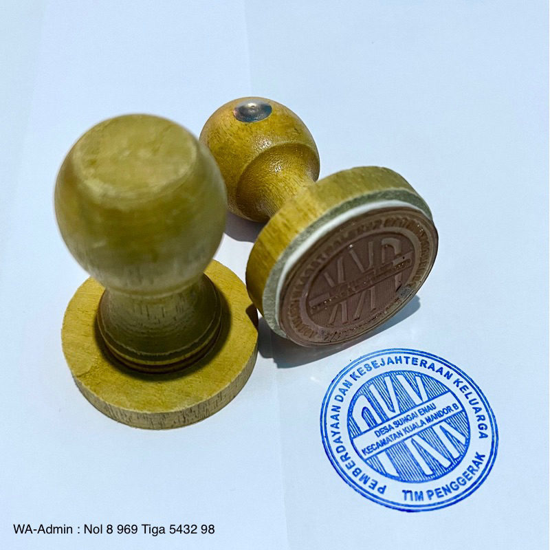 

Stempel Cap Bantalan Gagang Kayu Bentuk Lingkaran Bulat