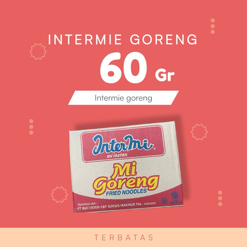 

Mie Instan Intermie goreng biasa 60gr Isi 40 pcs