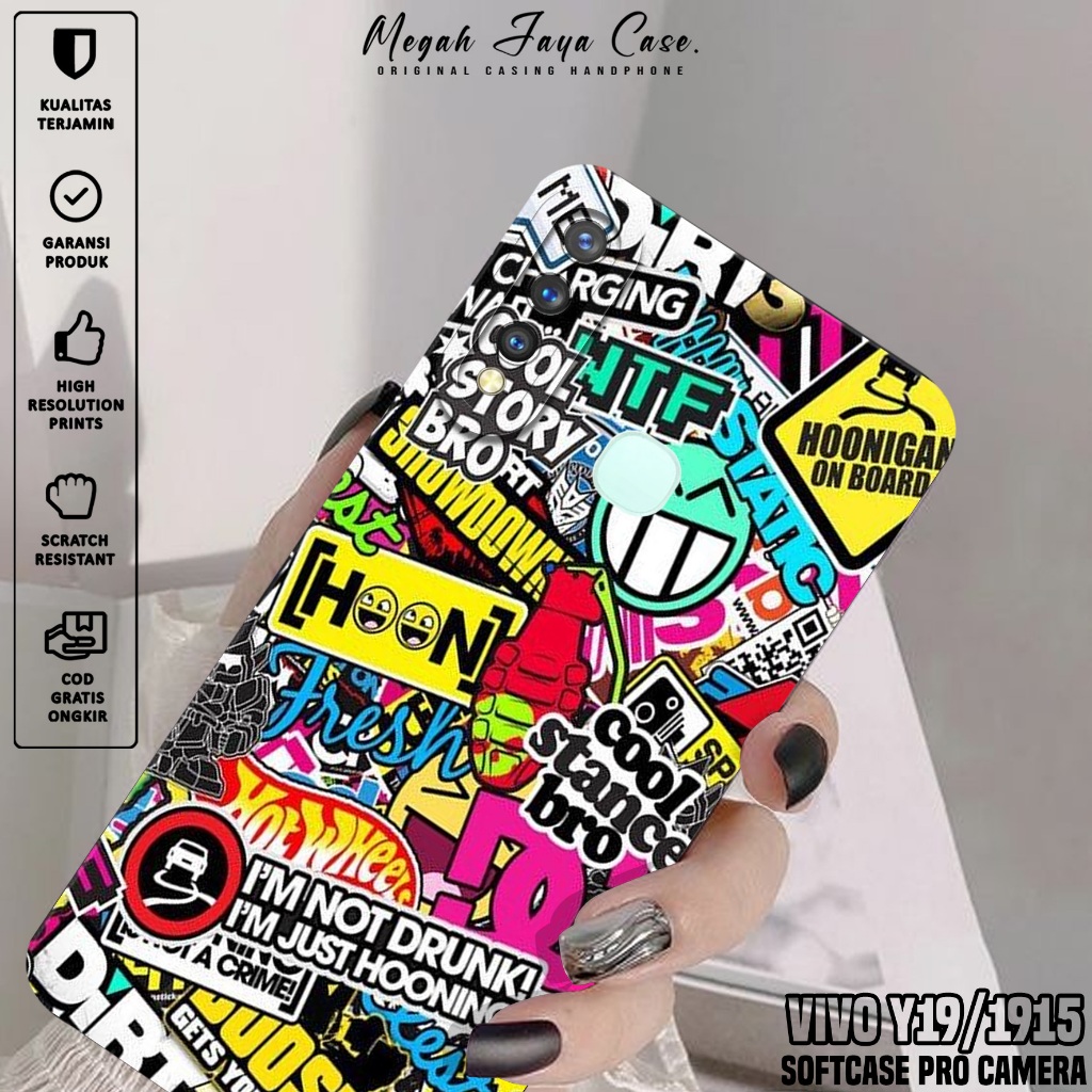 Softcase Hp VIVO Y19 / VIVO 1915 - Case Hp VIVO 1915 / VIVO Y19 Motif GRAFF - Casing Hp VIVO Y19 - S