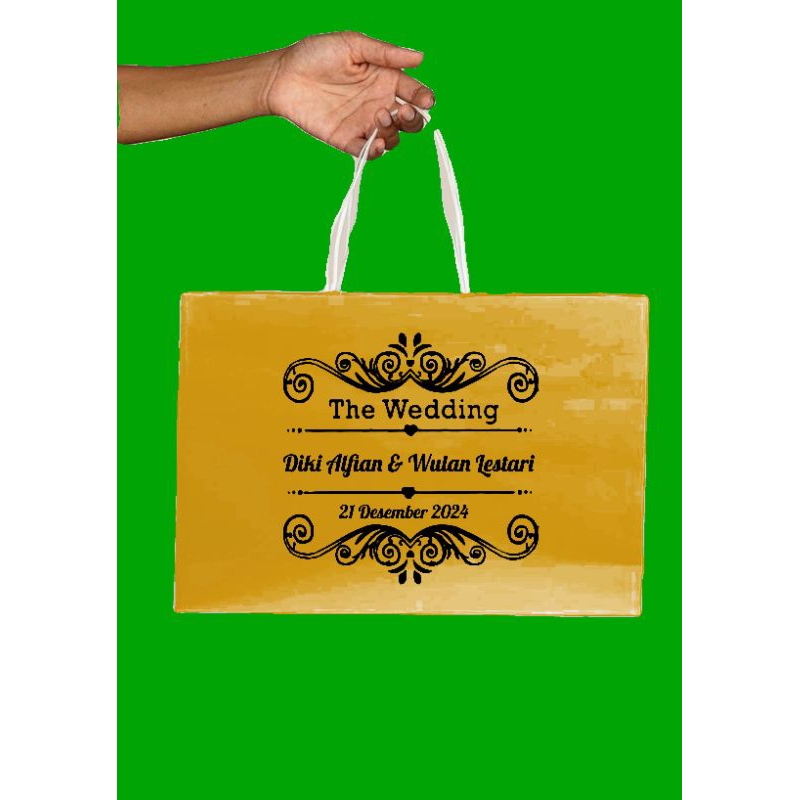 

paperbag 35 x 12 x 30 tali kertas + sablon